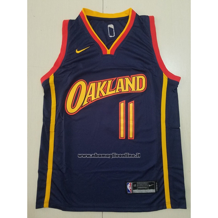 Maglia Golden State Warriors Klay Thompson #11 Citta 2020-21 Nero